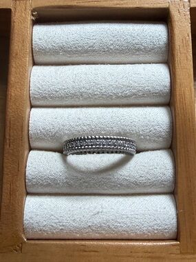Freida Rothman Beaded Sterling Silver Stackable Ring